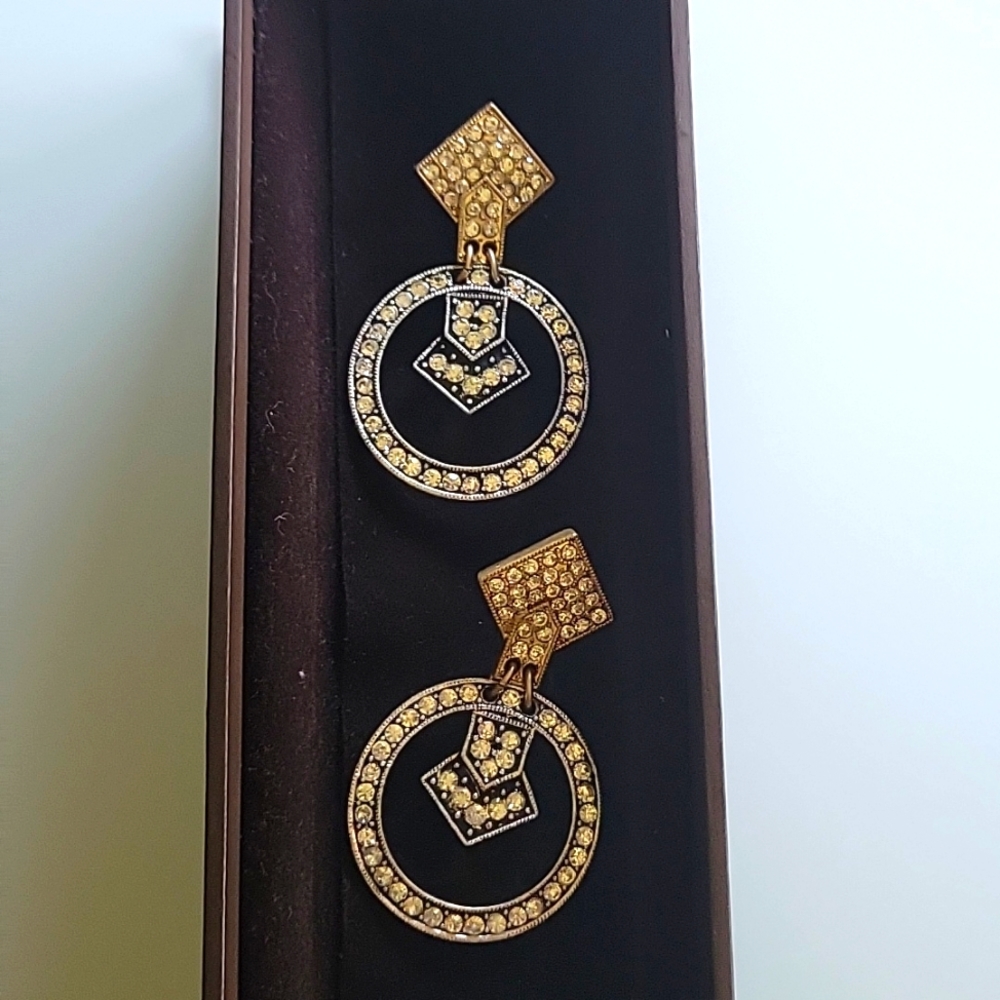 Lulu Frost Stardust earrings Gold & Silver Crystal posts
